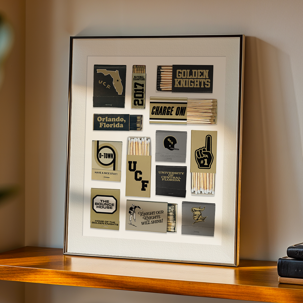 UCF Matchbox Collage - Vintage Style University of Central Florida